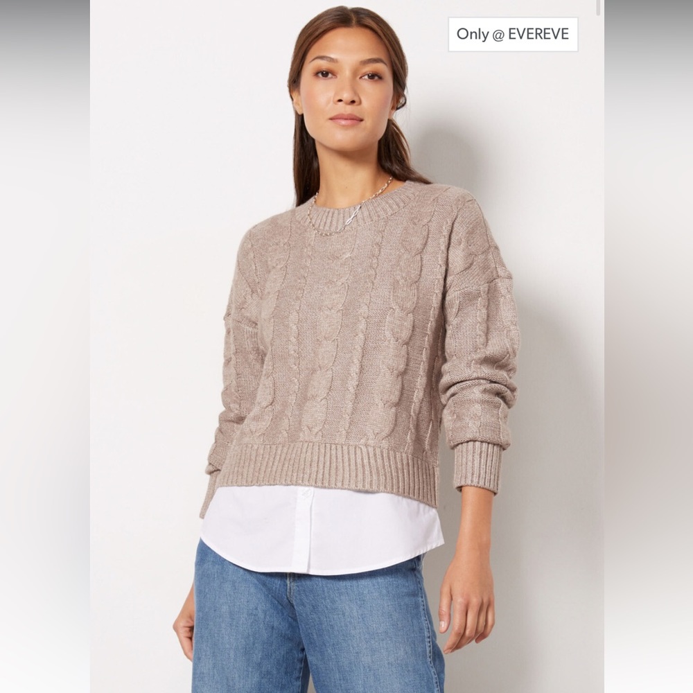 Design History Cable Two Fer Sweater